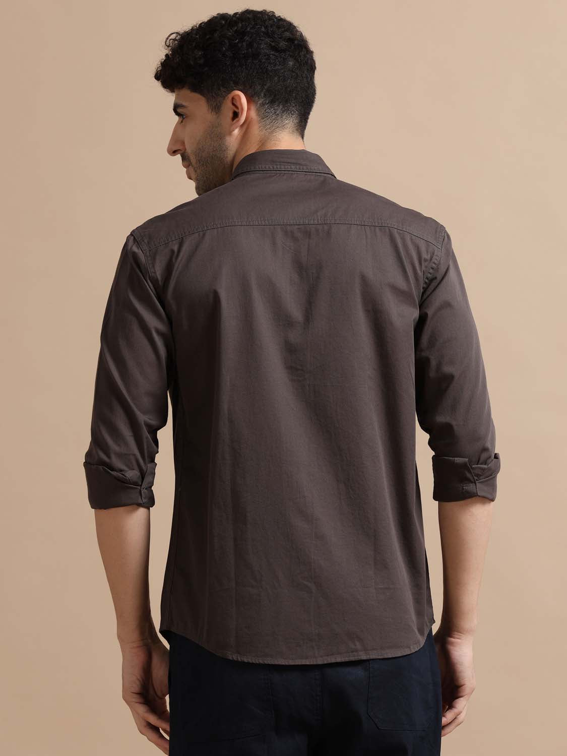Dark Brown Shirt for Men