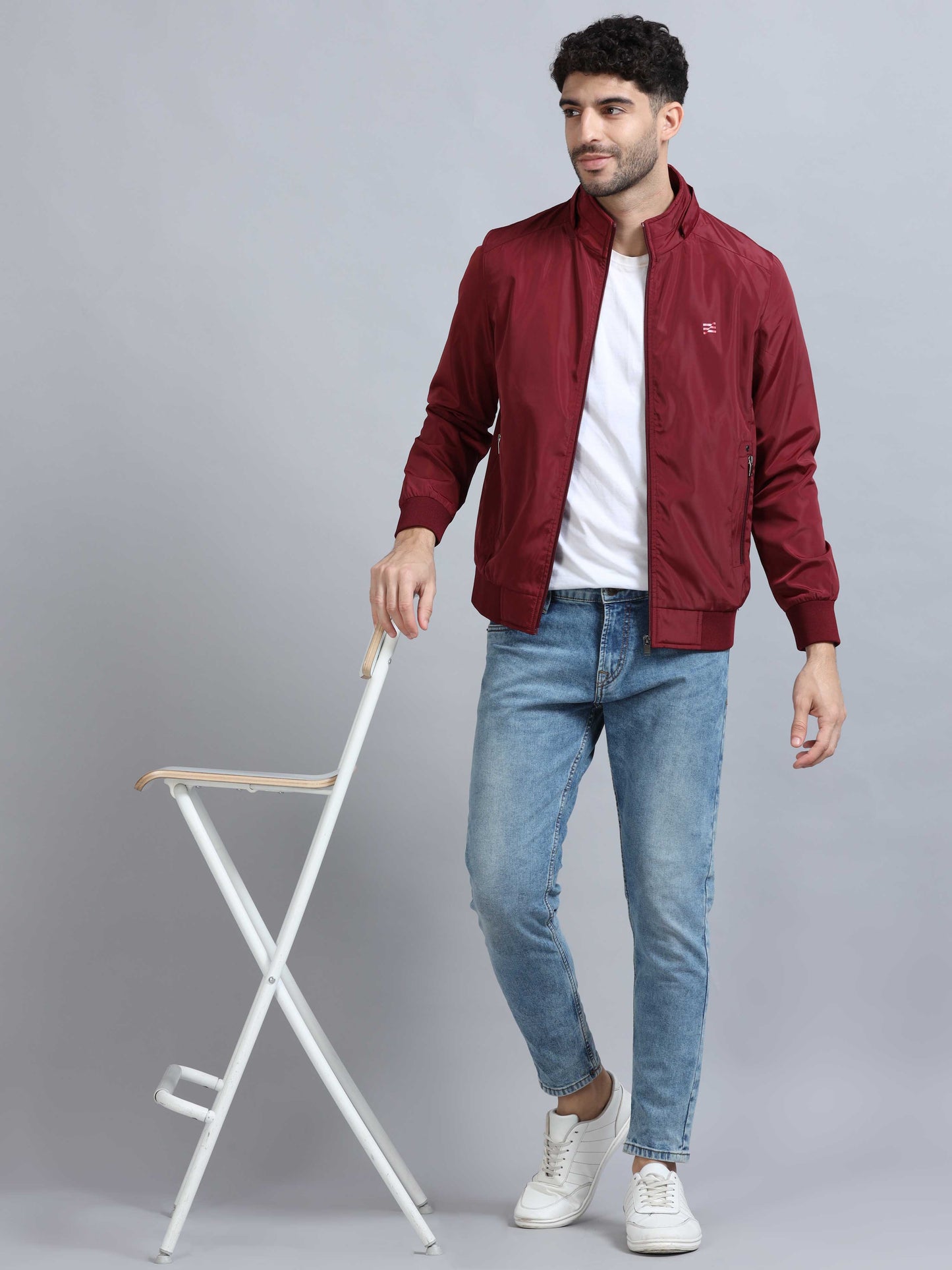 Red Hooded Jacket for Men