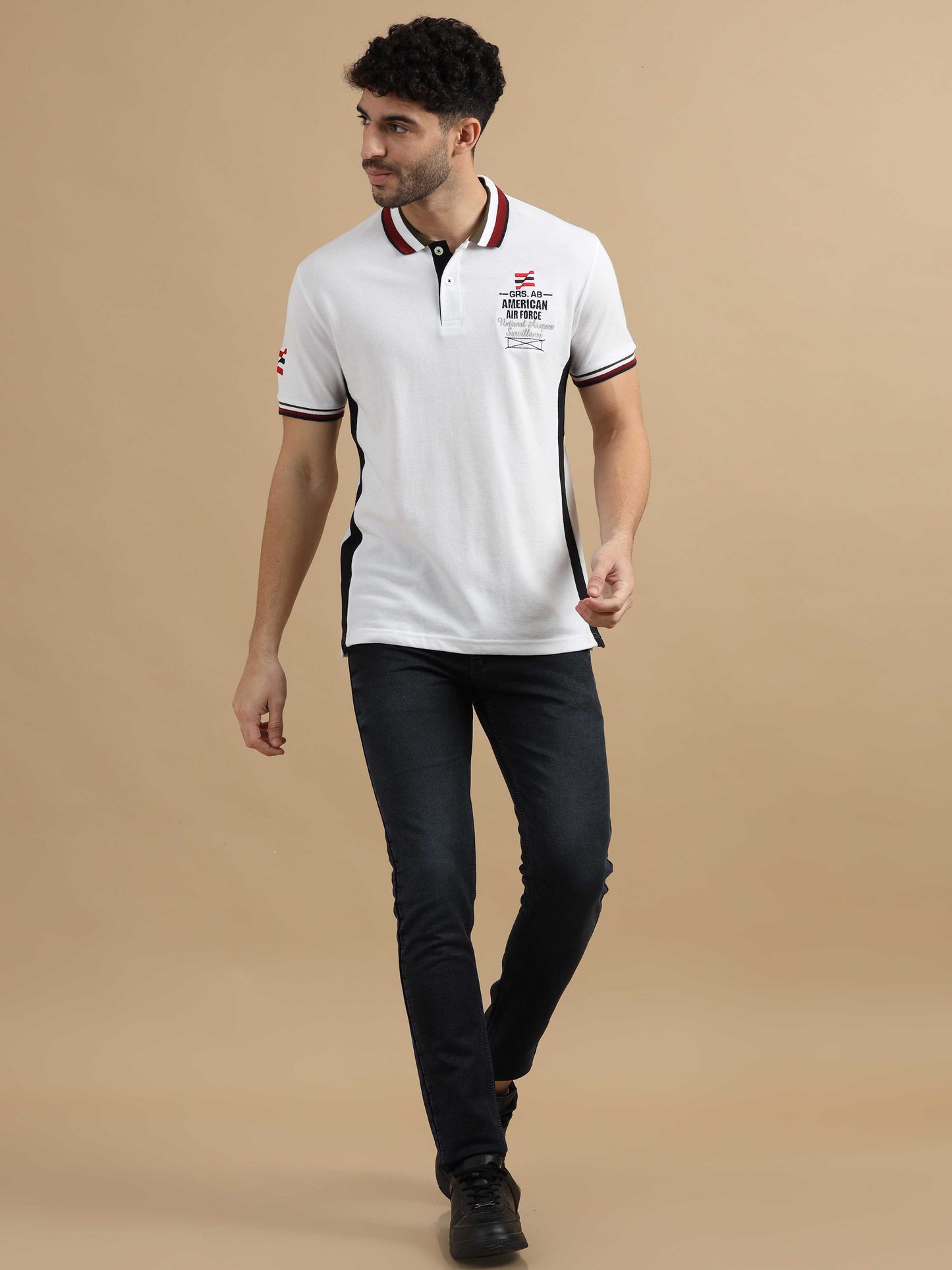 White Collar T-shirt for Men