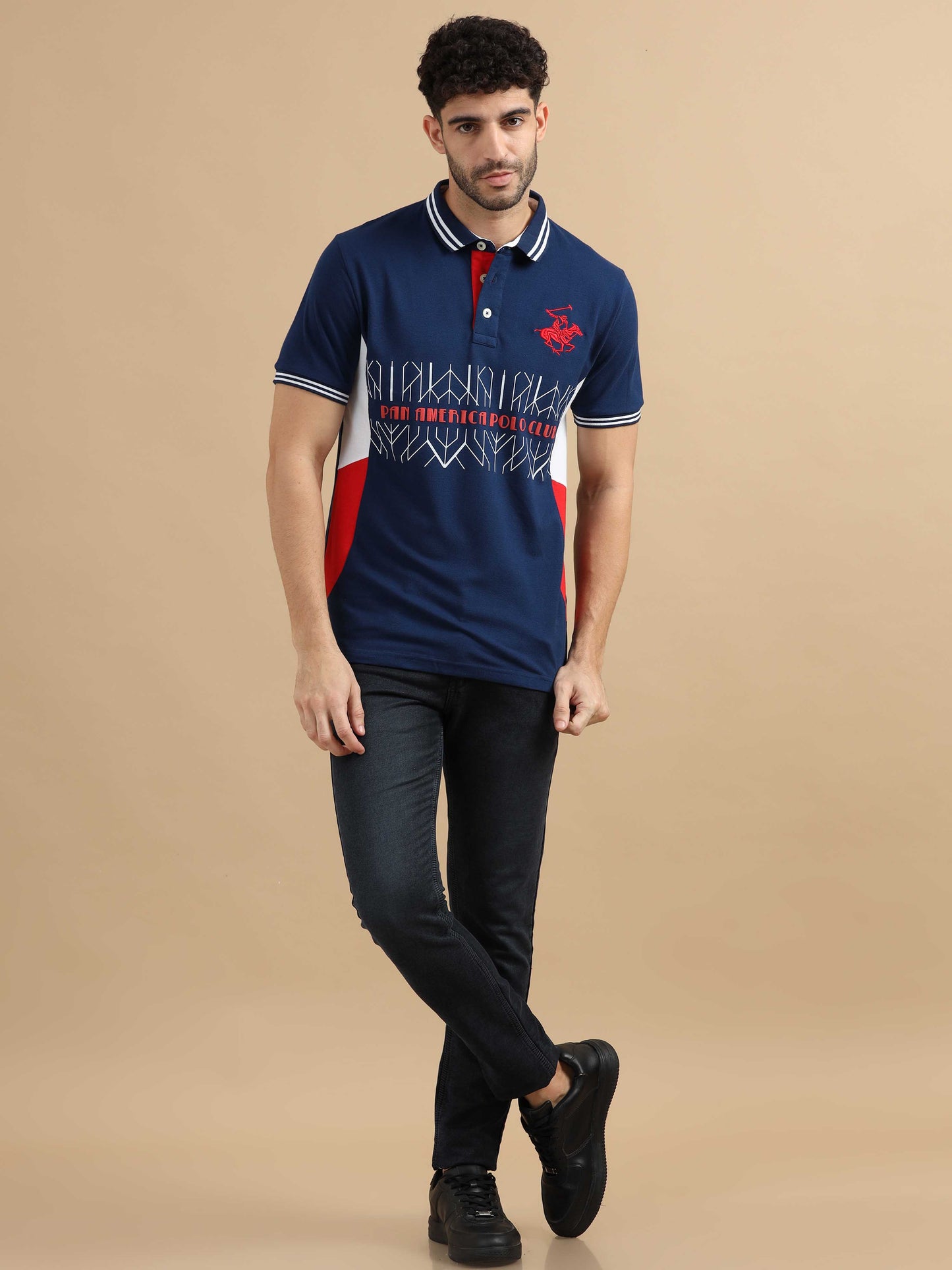 Navy Blue Collar Tshirt