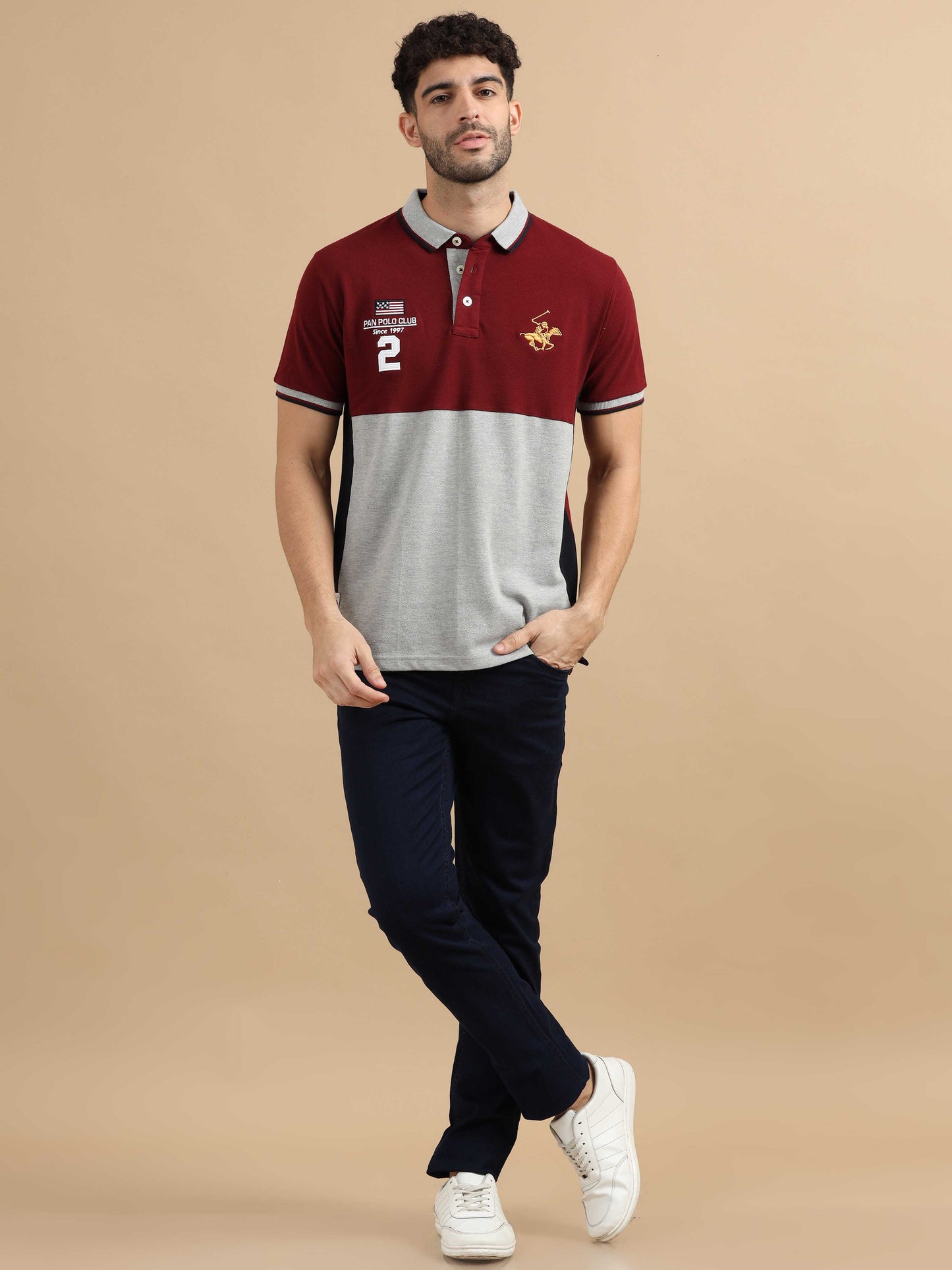 Mens Maroon Polo Tshirts